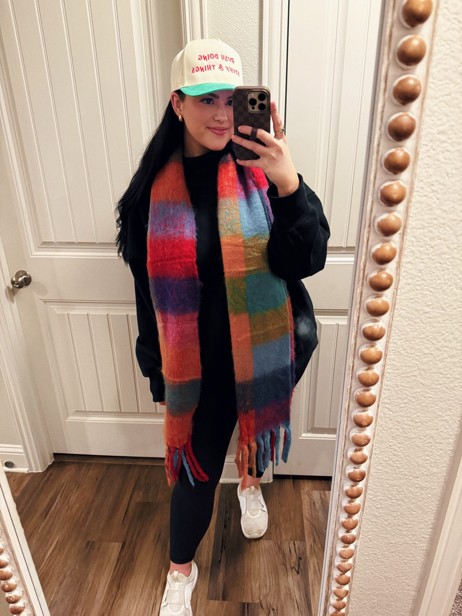 Love the colors in this scarf and SUPER warm! Wearing XL in the crewneck & leggings!

#LTKootd #LTKHoliday #LTKMidsize