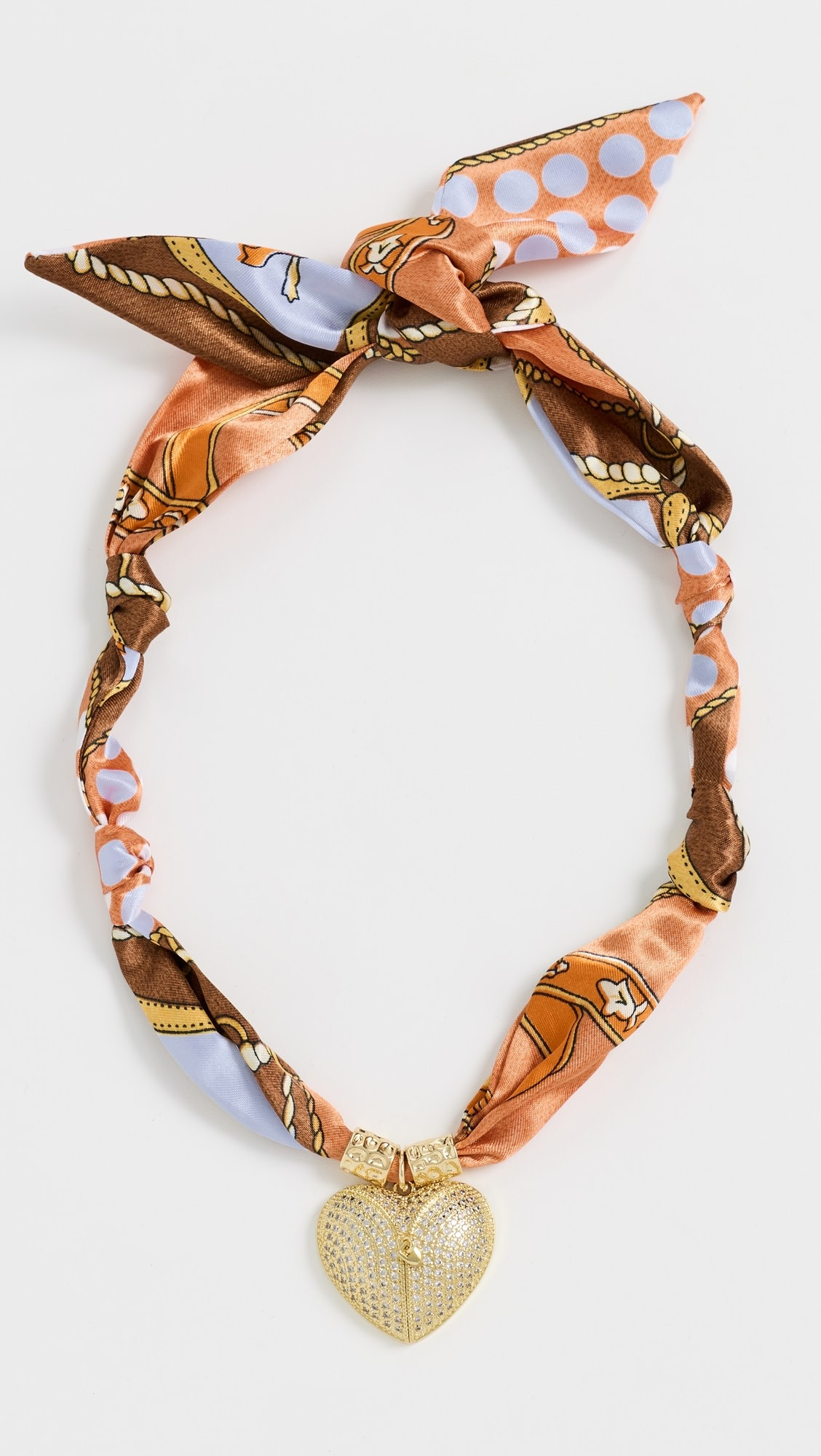 Gold Heart Pendant Scarf Necklace | Shopbop