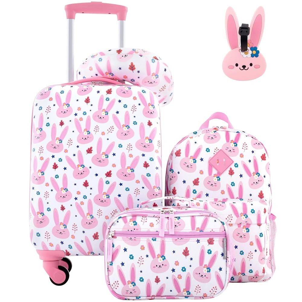 Travelers Club 5 Piece Kids' Luggage Set, Bunny | Amazon (US)