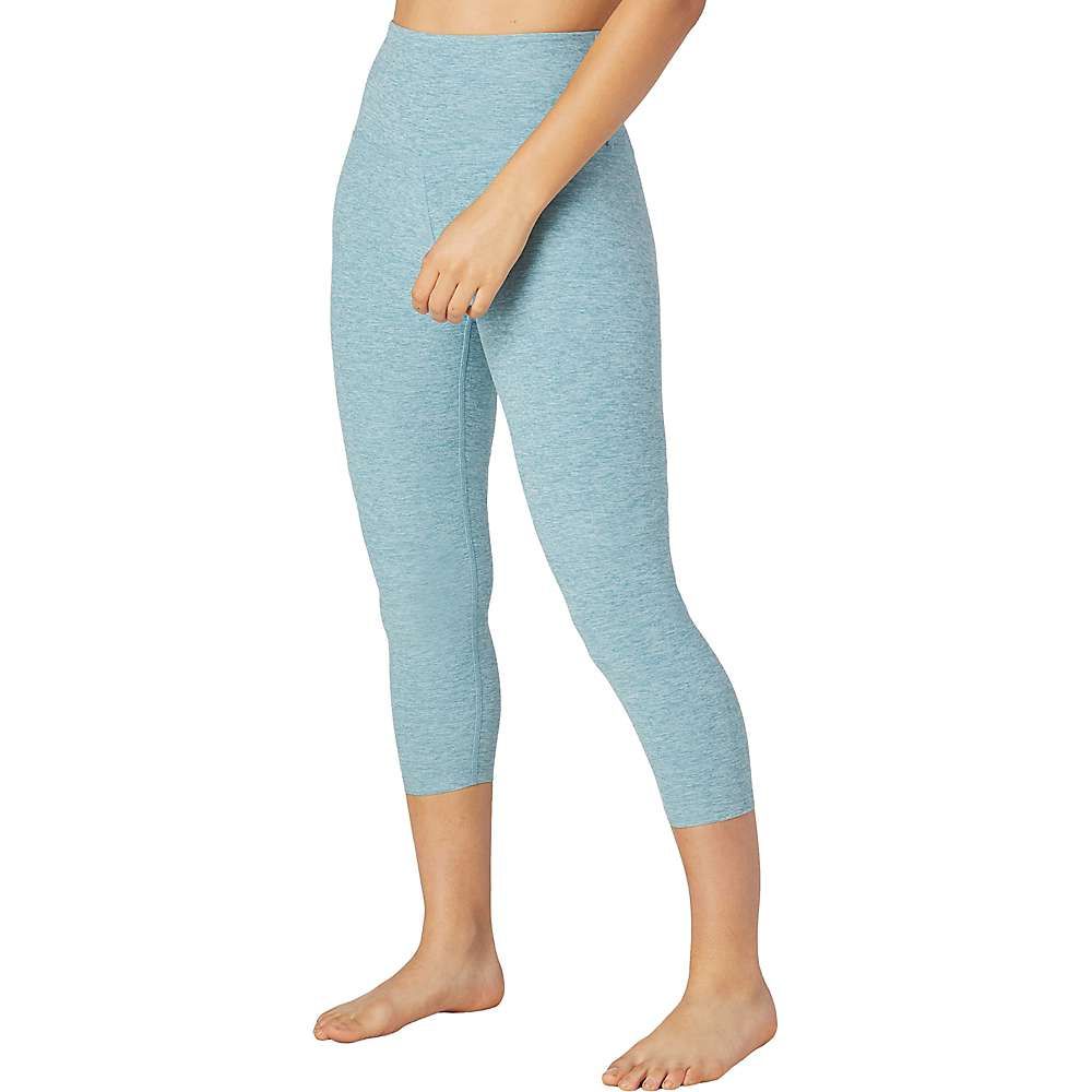 Beyond Yoga Women's Spacedye High Waist Capri Legging - Large - Blue Crush Sky Blue | Moosejaw.com