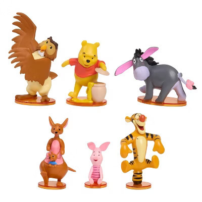 Disney Winnie the Pooh Collectible Figure Set, 6pk 3” Character Toy Figures | Target