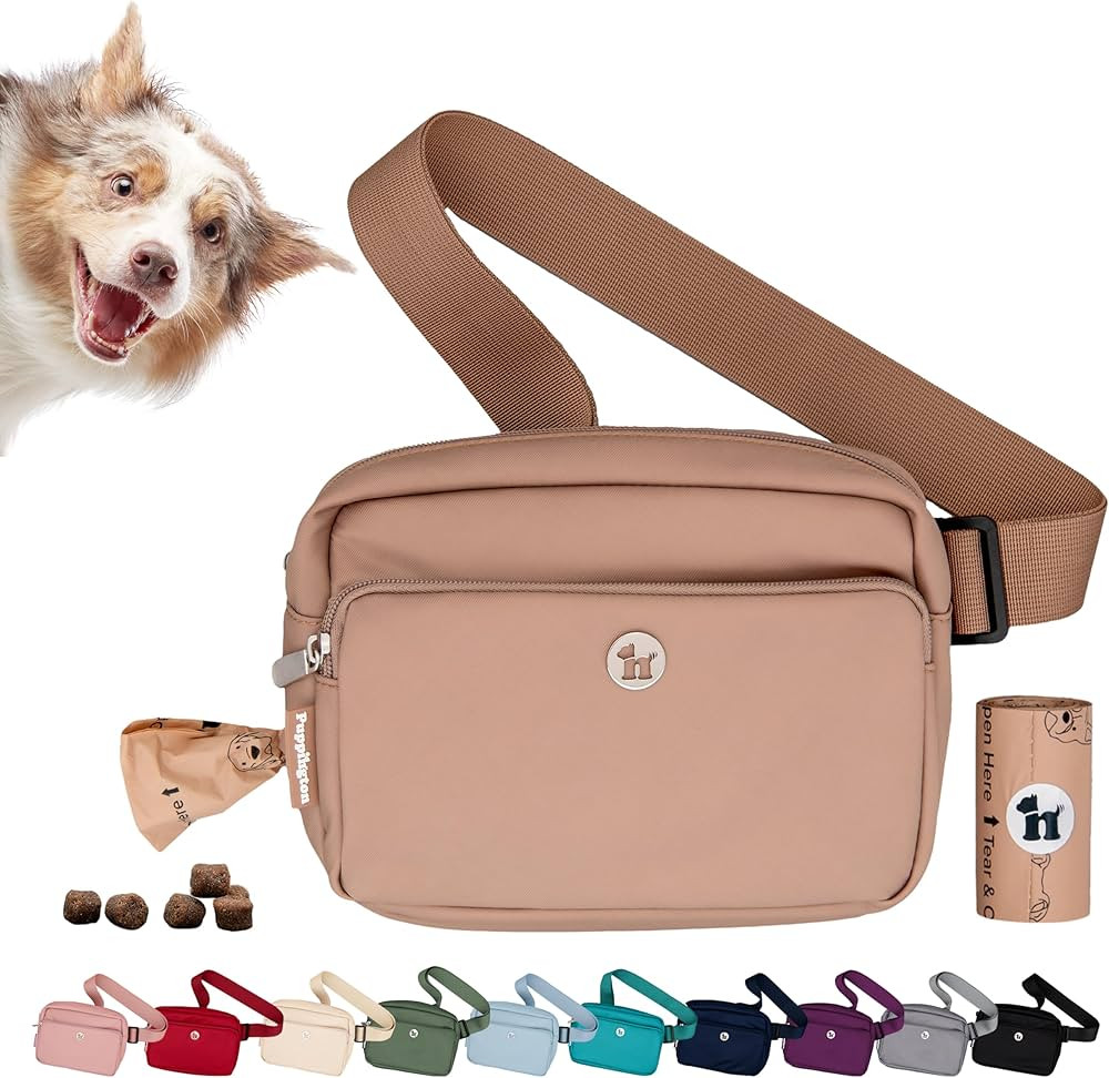 Puppington 3-in-1 Crossbody Bag & Dog Treat Pouch for Pet Training - Matching Poop Bags & Built-I... | Amazon (US)