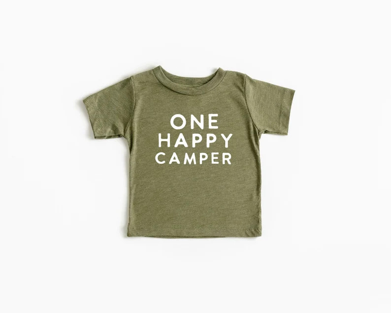 One Happy Camper Shirt, Camping Shirt, Baby clothes, Toddler clothes, Boys and Girls Birthday Shi... | Etsy (US)