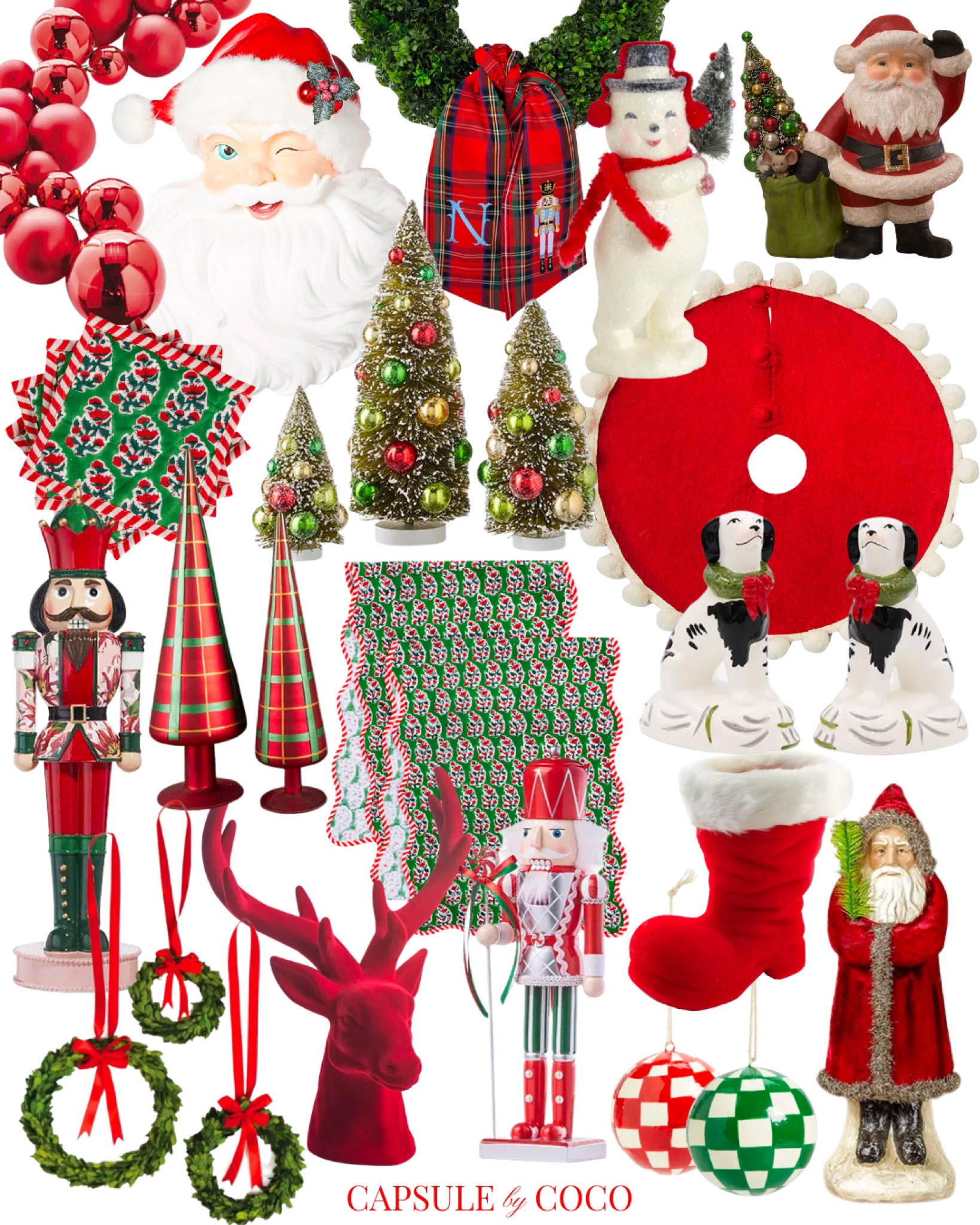 HOLIDAY DECOR PT. 3 🎅🎄❤️

Christmas decor, red and green decor, red and green Christmas decor, traditional holiday decor, traditional Christmas decor, Christmas tree, Santa, Christmas Staffordshire Dogs, Christmas wreath, Bottle Brush Trees, Nutcrackers, Christmas garland, Snowman, Capsule By CoCo 

#LTKSeasonal #LTKHoliday #LTKhome