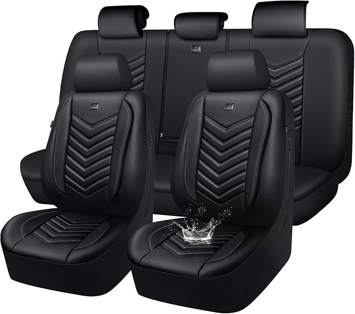 CAR PASS 3D Foam Faux Leather Seat Covers Full Set,Waterproof Leather Seat Cover for Cars,Luxury ... | Amazon (US)