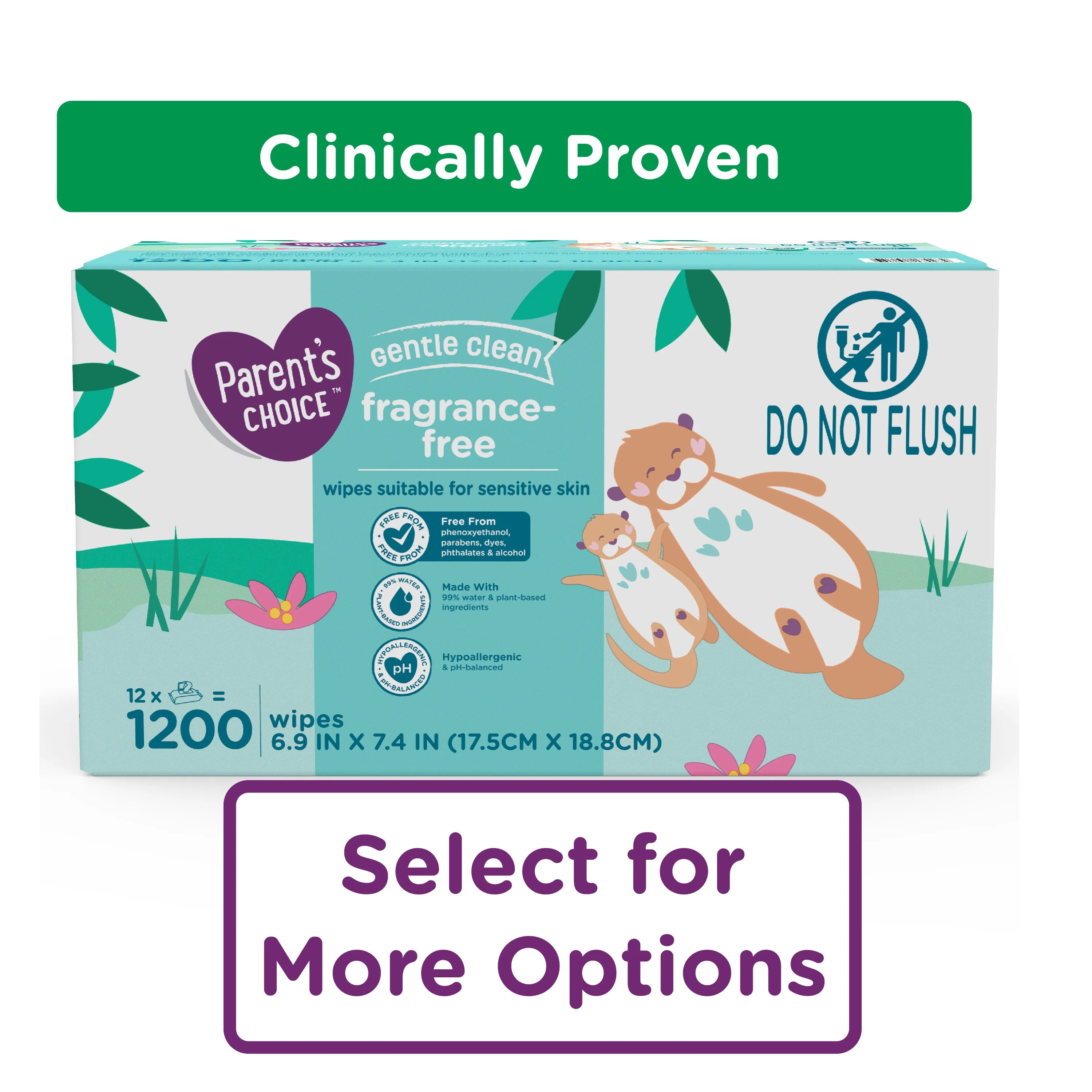 Parents Choice Fragrance-Free Baby Wipes, 1200 Count (Select for More Options) | Walmart (US)