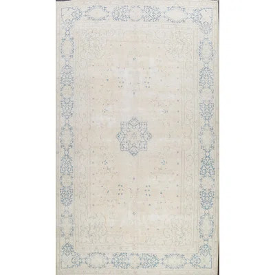 One-of-a-Kind Hand-Knotted 1960s 9'8" x 12'6" Wool Area Rug in Beige/Blue | Wayfair North America