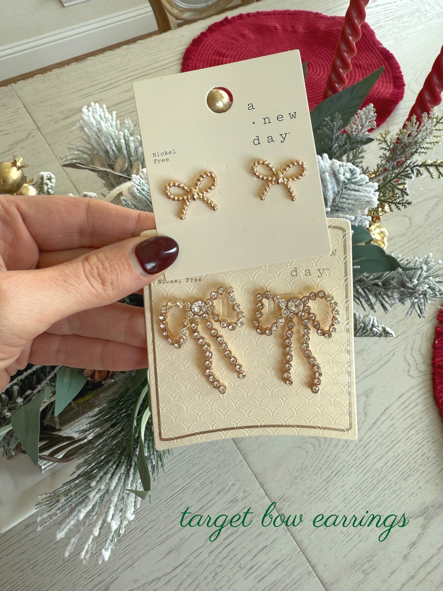 the cutest bow earrings from Target ✨ one for everyday ($8) and one for dressing up ($13)! grab them now for yourself or as a gift before they sell out for the holidays! 🎄

#targetstyle #bowearrings #bowstyle #bowtrend #giftsforher #christmasgifts #giftideas #teachergifts #targetfashion #targetjewelry #holidaystyle #holidayearrings #christmasstyle #holidayjewelry #bowjewelry #targetfinds 

#LTKGiftGuide