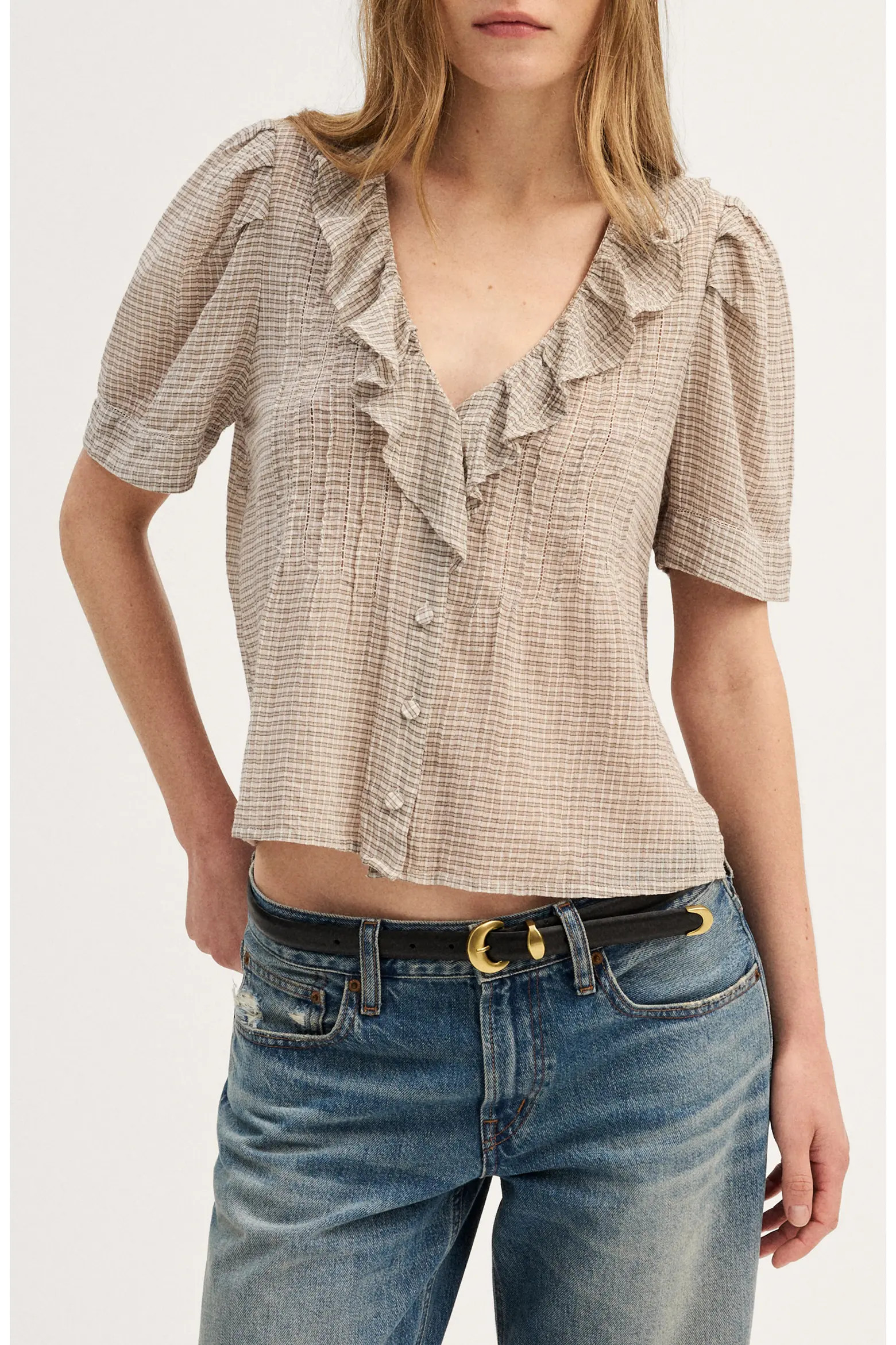 Madewell Ruffle Pintuck Top (Women) | Nordstrom | Nordstrom