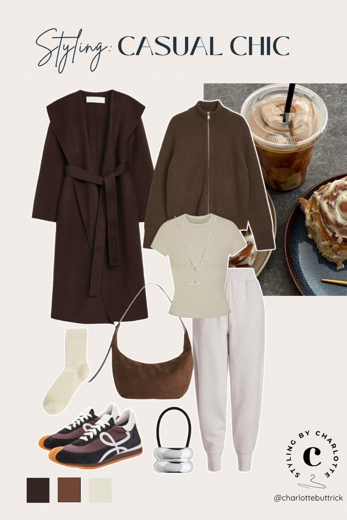 Casual chic - styling loungewear varley joggers for a mum outfit for the school run, running errands and working from home - brown coat - winter coat - knitwear - lower flow run trainers - suede bag - Arket 

#LTKautumn #LTKeurope #LTKuk