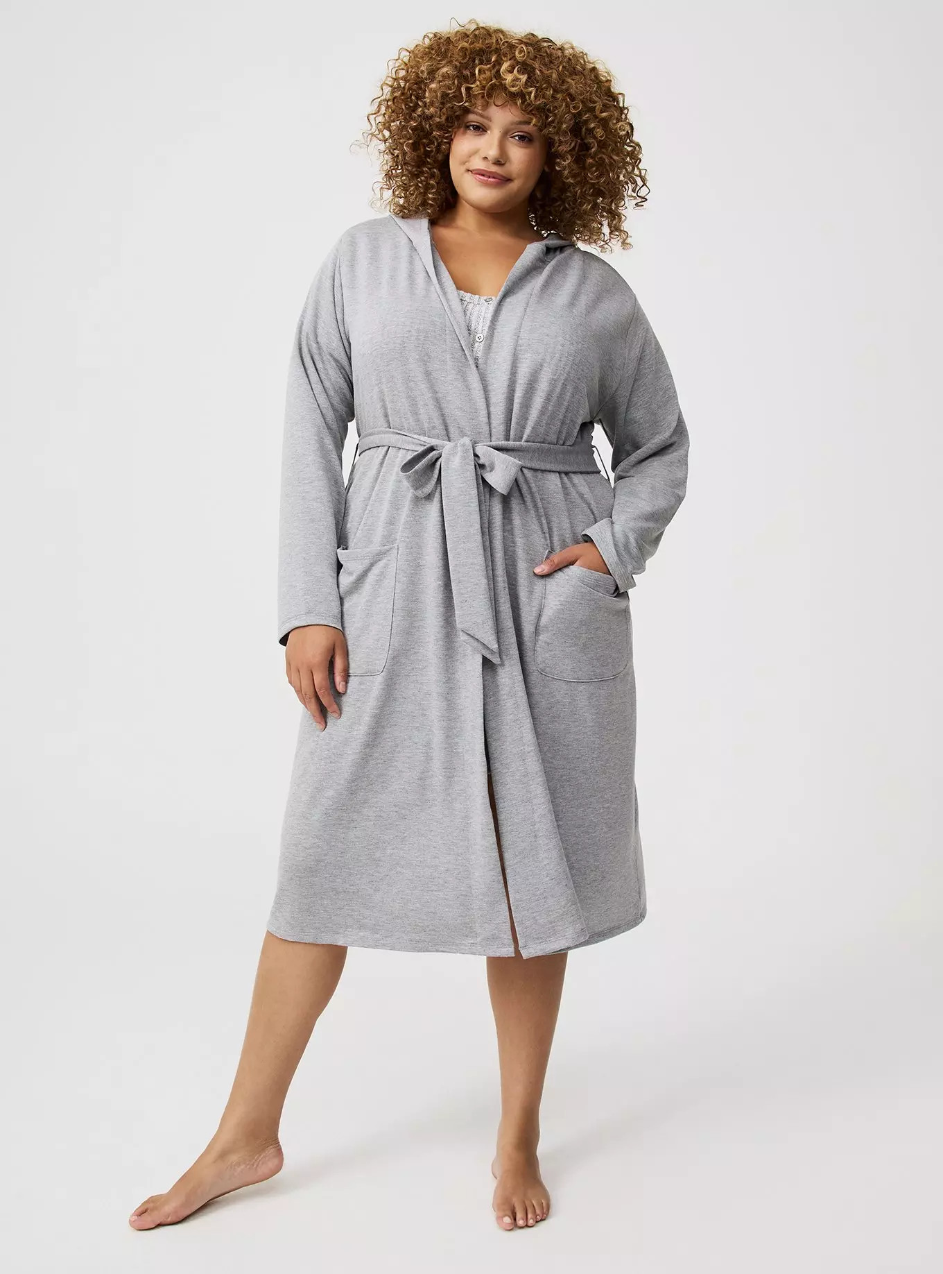 Lightweight French Terry Hooded Sleep Robe | Torrid (US & Canada)