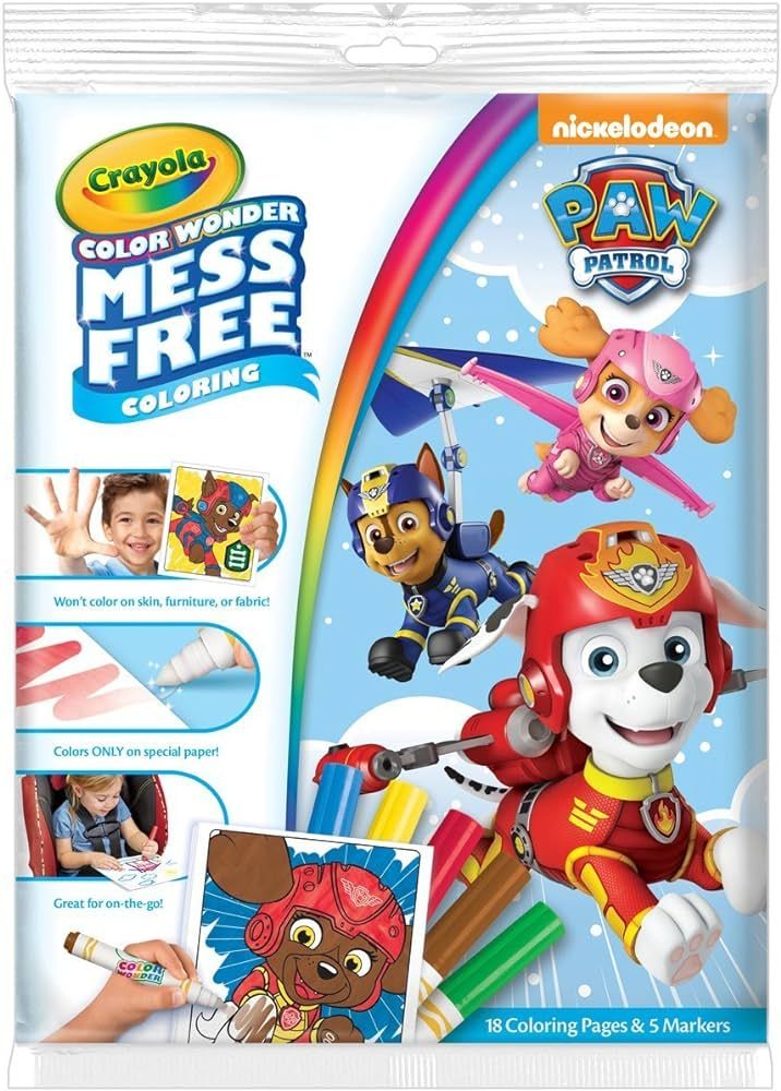 Crayola Color Wonder Coloring Pad & Markers, Mess Free, Paw Patrol Gift, Ages 3,4,5 | Amazon (US)