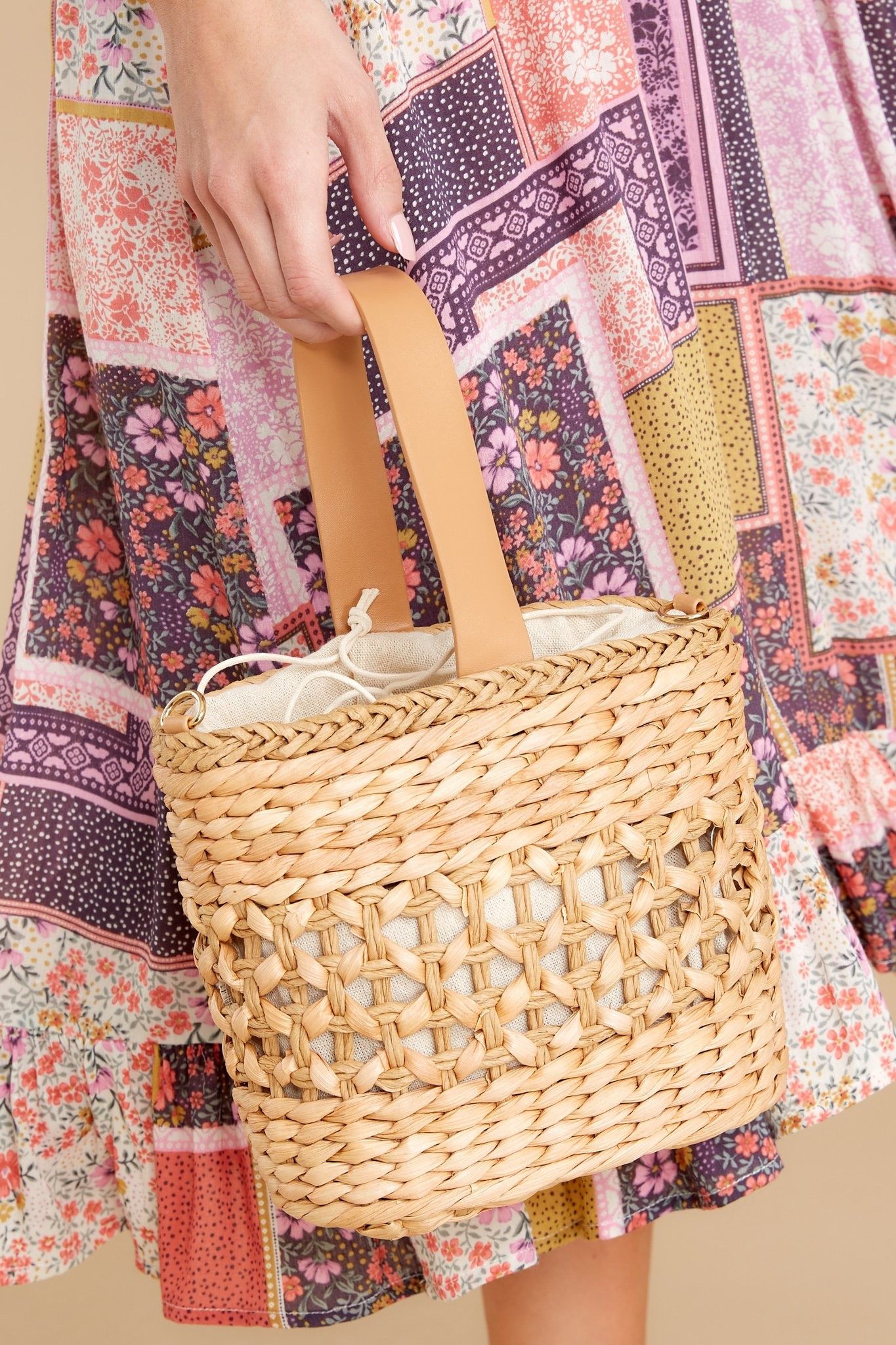 Seeking Sunshine Natural Woven Bag | Red Dress 