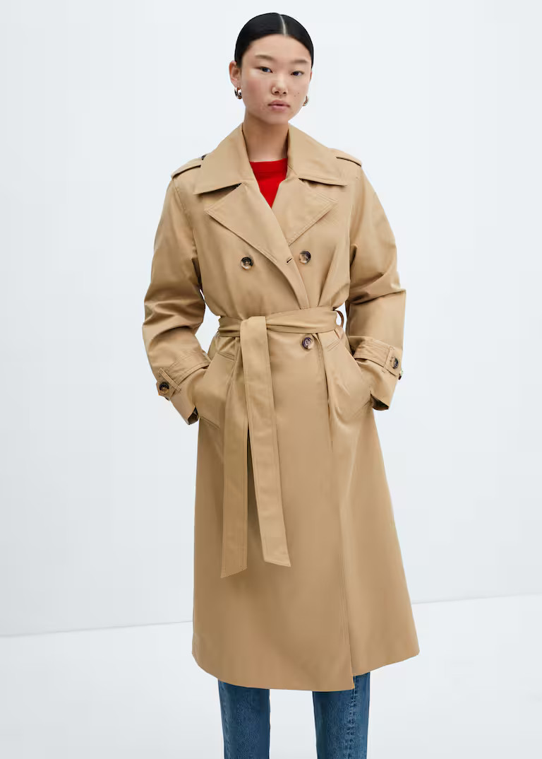 Trench double boutonnage -  Femme | Mango France | MANGO (FR)