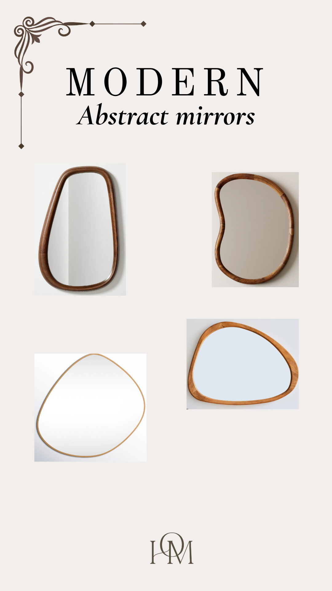 Abstract shaped wood mid-century modern mirrors!! 

 #LTKHome