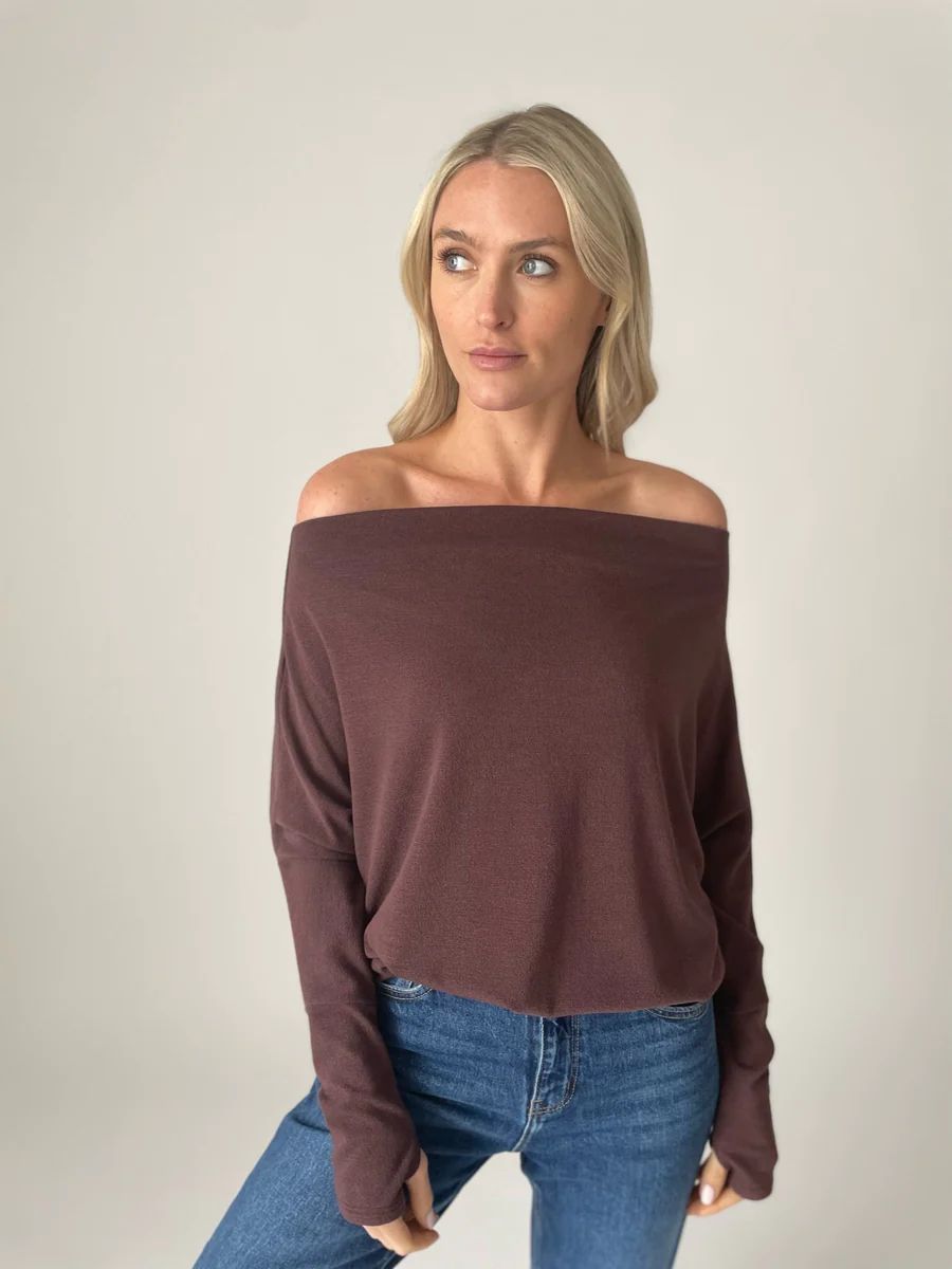 the anywhere top [raisin] | Six fifty clothing
