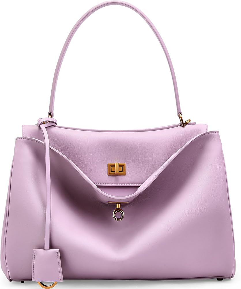 hedexe Genuine Leather Tote Bag for Women: Soft Cowhide Shoulder Handbags for Ladies - Satchel Pu... | Amazon (US)