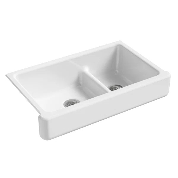 Whitehaven® 36" L x 22" W Double Basin Farmhouse/Apron Kitchen Sink | Wayfair North America