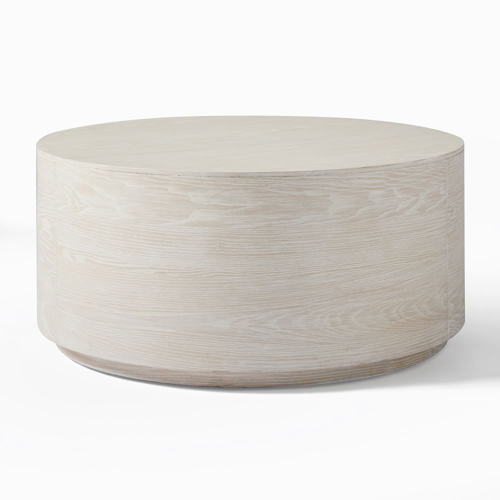 Volume Round Drum Coffee Table (36&quot;&ndash;44&quot;) - Wood | West Elm (US)