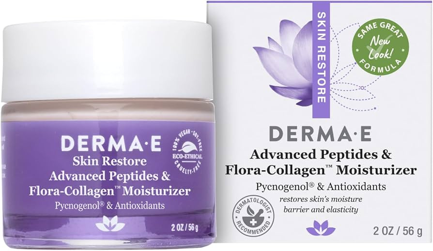 DERMA-E Advanced Peptides and Collagen Moisturizer – Double Action Collagen Face Cream with Pep... | Amazon (US)