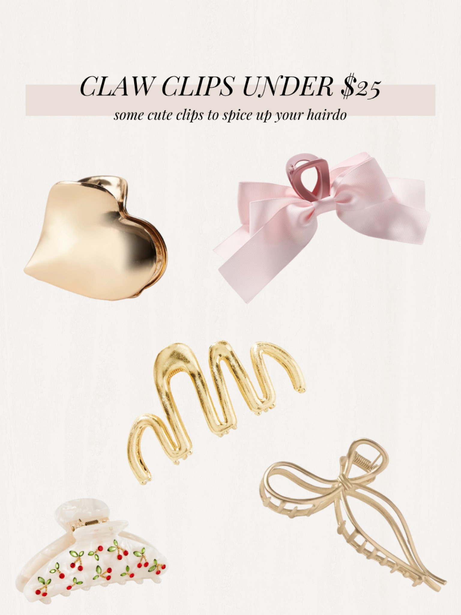 some cute claw clips under $25 to spice up your heatless hairstyle

#LTKFindsUnder50 #LTKBeauty