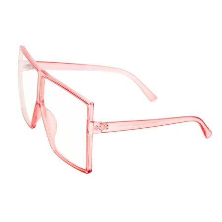 Pink Clear Oversized Square Glasses | Walmart (US)