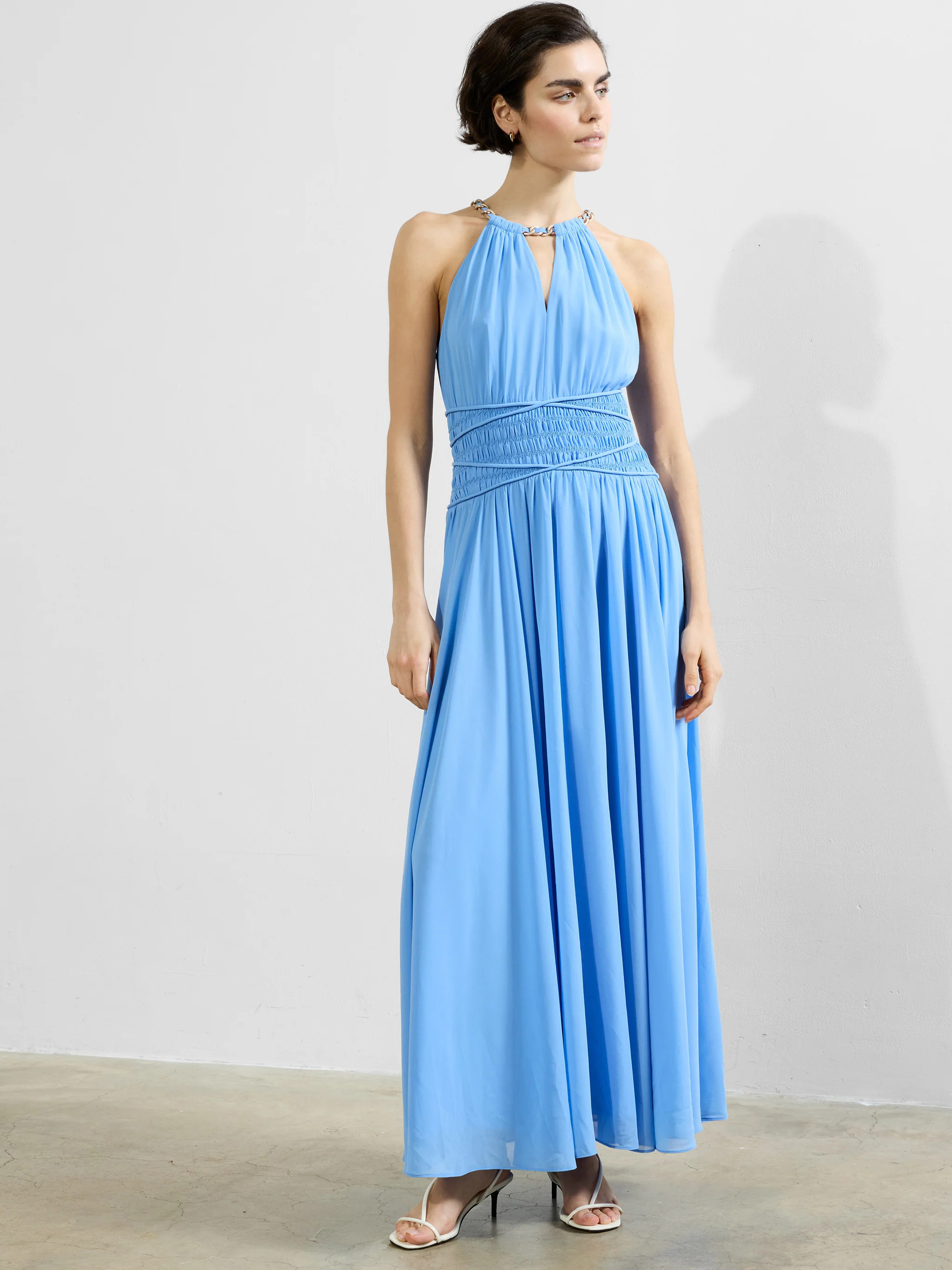 Eden Georgette Halterneck Maxi Dress | French Connection (UK)