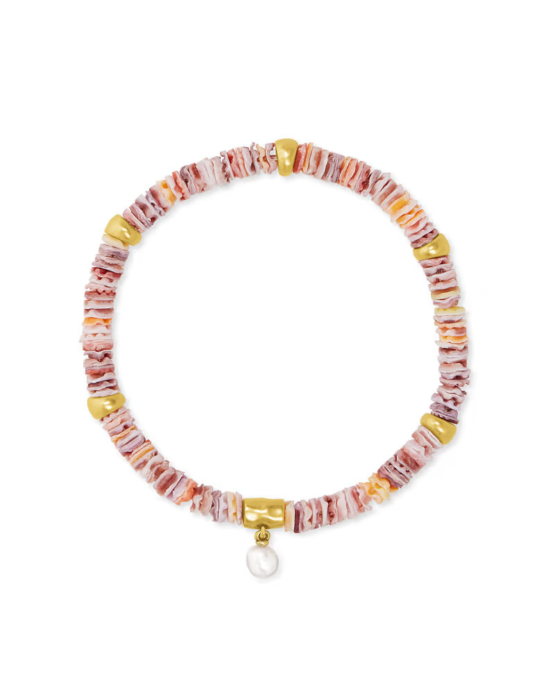 Lila Vintage Gold Stretch Bracelet in Pastel Shells | Kendra Scott