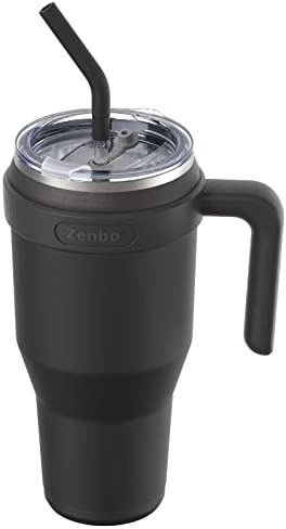 Zenbo 40 oz Tumbler with Handle–Stainless Steel Vacuum Insulated Mug Cup with Handle,Lid and St... | Amazon (US)