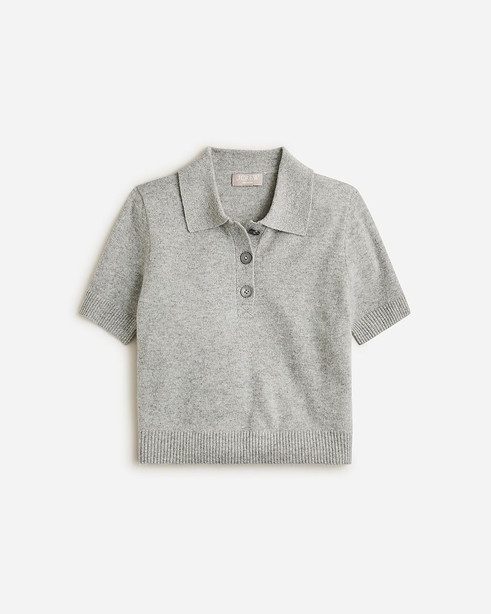 Cashmere cropped sweater-polo | J.Crew US