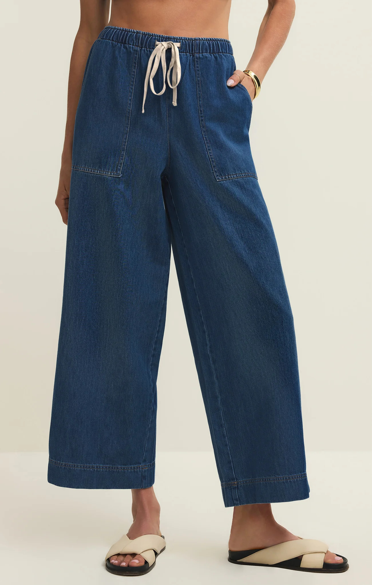 Sun Seeker Denim Cropped Tank | Z Supply