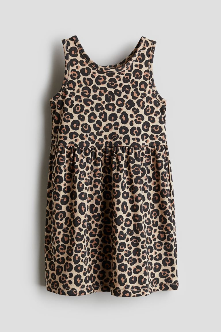 Ladybug Dress - Round Neck - Sleeveless - Beige/leopard-print - Kids | H&M US | H&M (US + CA)