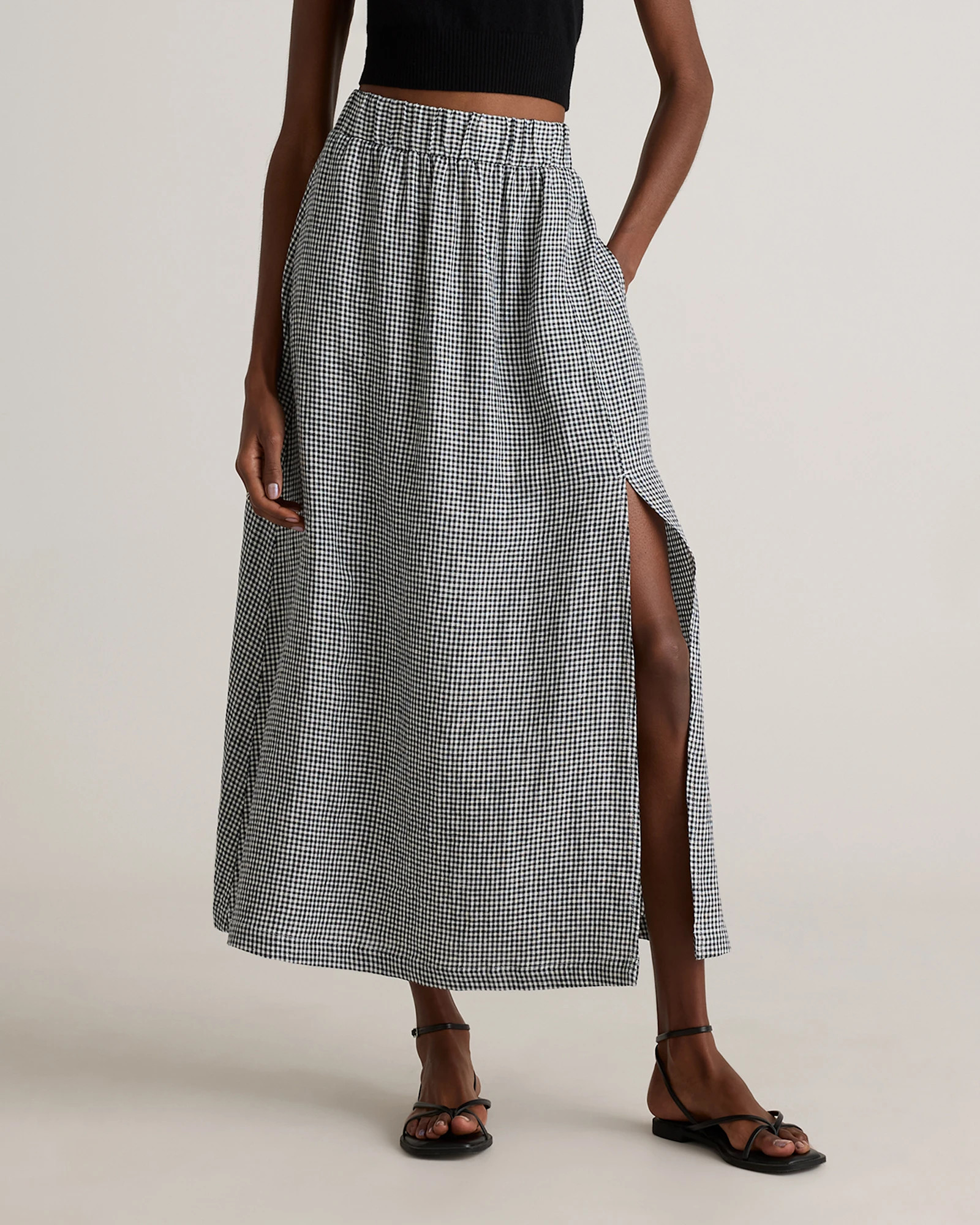 100% European Linen Maxi Skirt | Quince