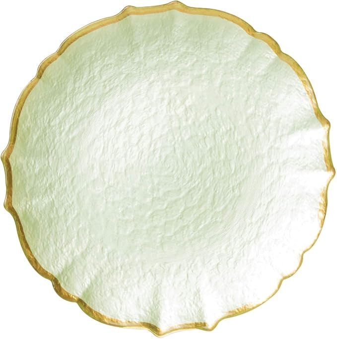 Vietri Baroque Pastel Glass Pistachio Service Plate/Charger | Amazon (US)