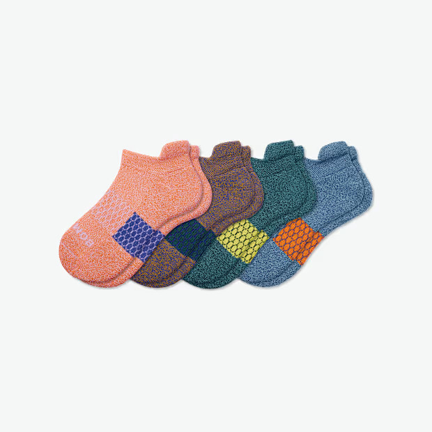 Youth Marl Ankle Sock 4-Pack | Bombas