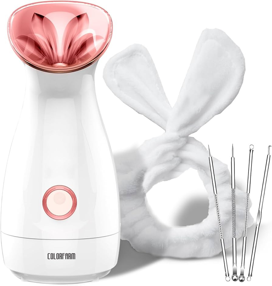 Colorfarm Facial Steamer Nano Ionic Hot Mist Face Steamer Home Sauna SPA Face Humidifier Atomizer... | Amazon (US)