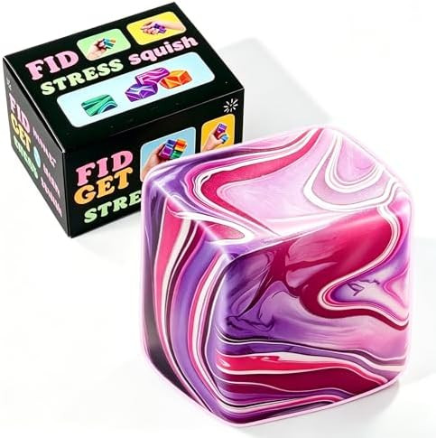 1 Pack Fidget Toys Squishy Stress Cube, Stress Balls for Kids Adults Squishies Stress Relief, Ice... | Amazon (US)