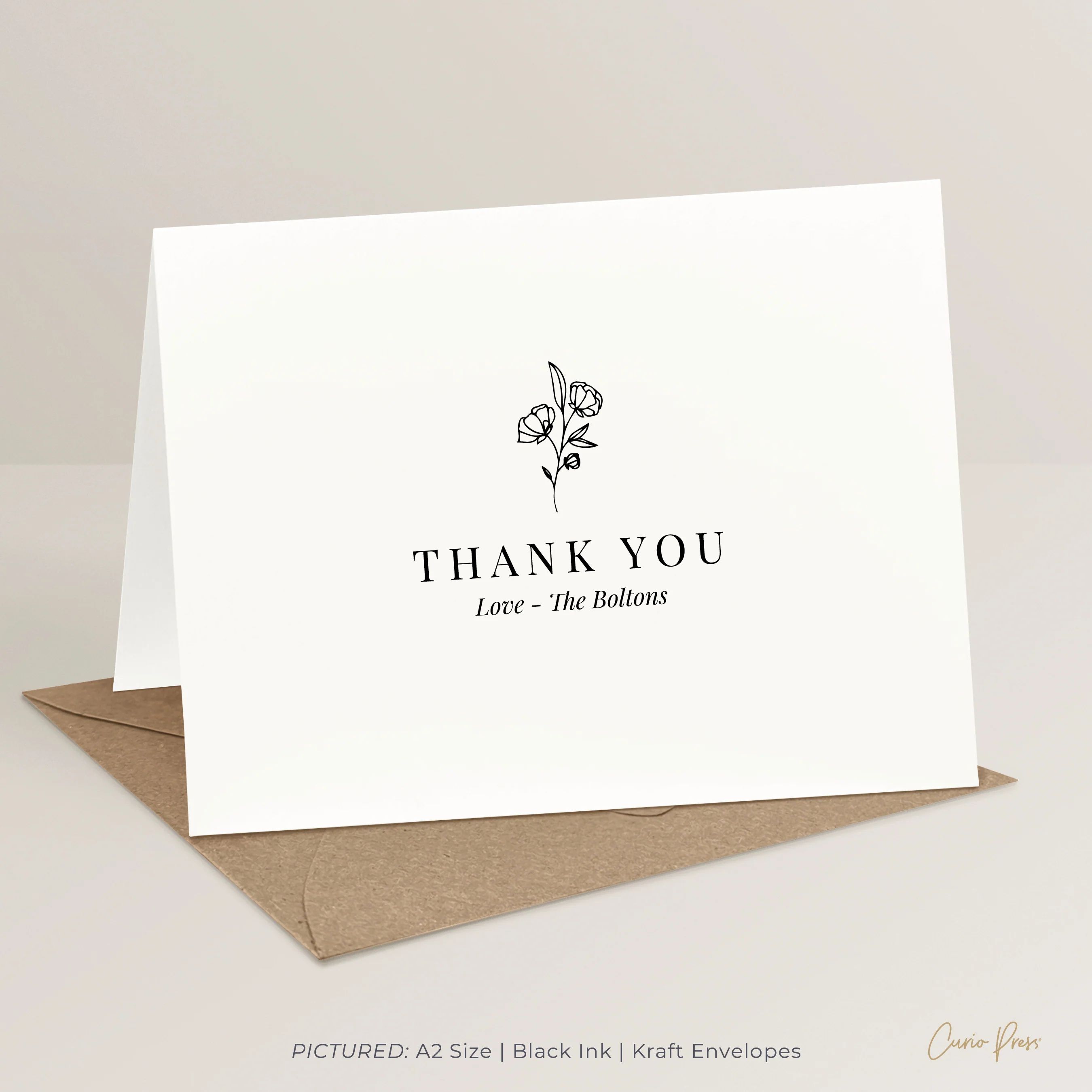 Botanical Thank You: Folded Card Set | Curio Press