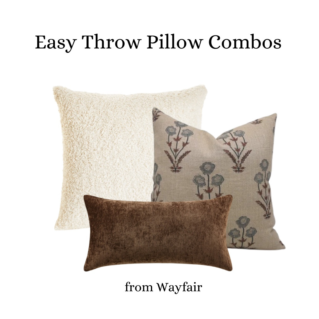 Throw pillow combos - neutral, blues, greens, rust throw pillows


#LTKHome