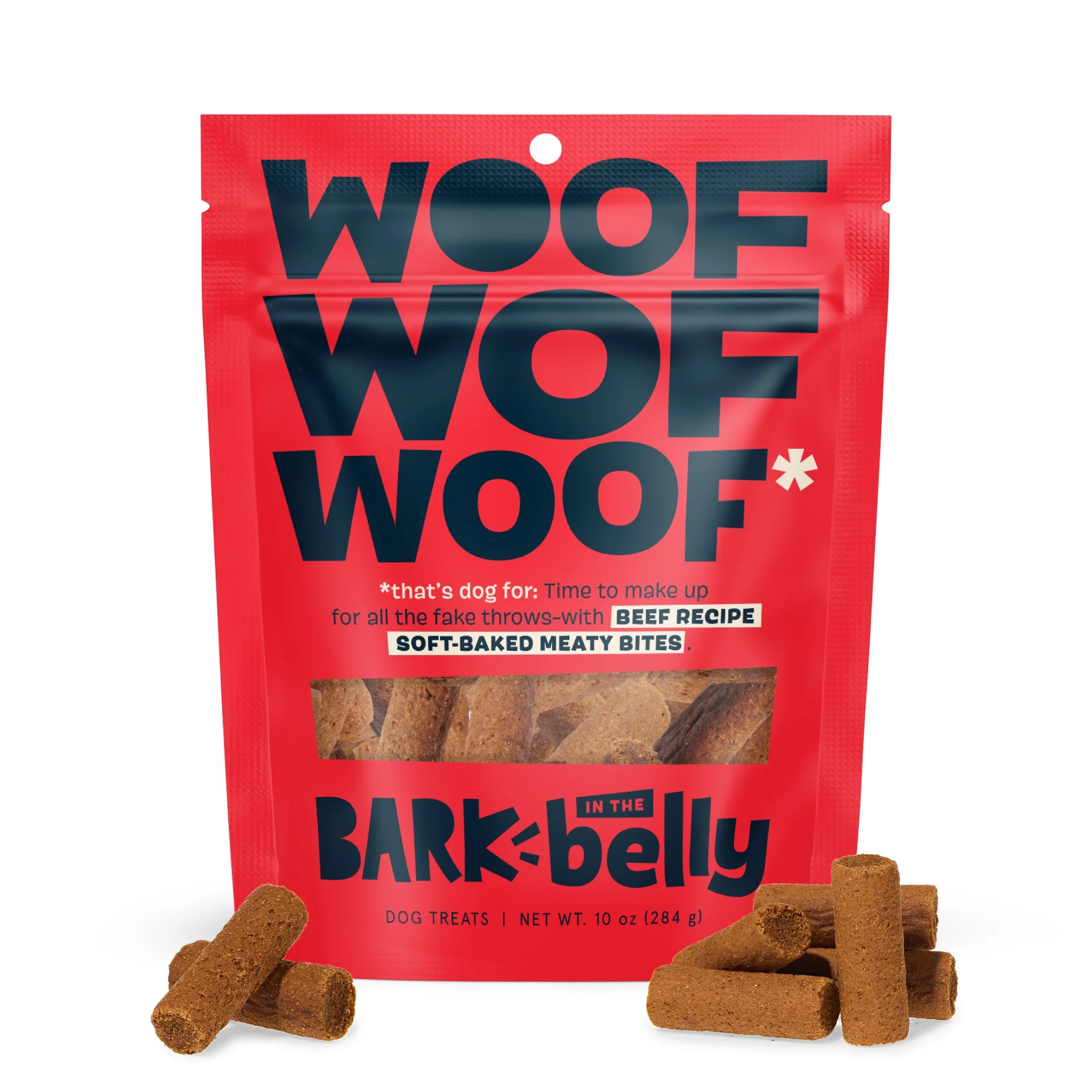 BARK In the Belly Soft-Baked Meaty Bites Beef Recipe Dog Treats, 10oz - Walmart.com | Walmart (US)