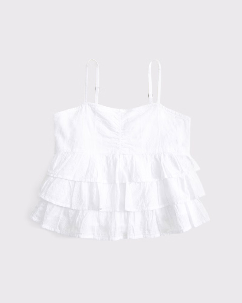 girls long-sleeve smocked puff sleeve top | girls new arrivals | Abercrombie.com | Abercrombie & Fitch (US)