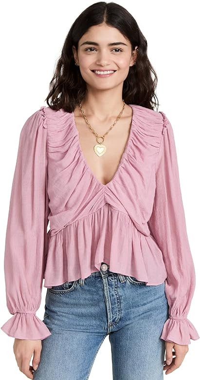 Free People Women's Daia Puff Sleeve Top | Amazon (US)