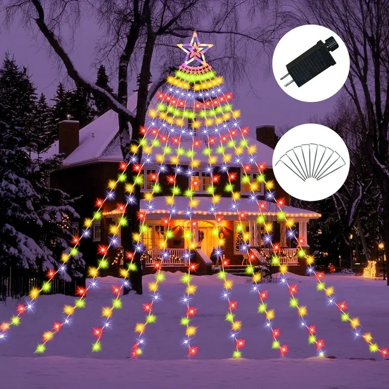Valentine LED Lights , 8 Modes Christmas String Lights Waterfall Fairy Tree Lights Indoor Outdoor... | Walmart (US)