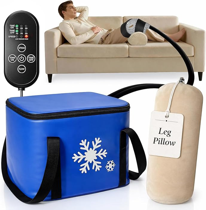 Ice Machine for Knee After Surgery with Inflatable Leg Elevation Pillow, Portable Cold Therapy Ma... | Amazon (US)