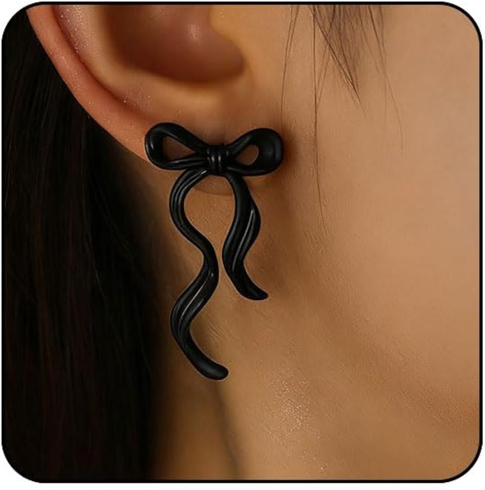 Valentines Earrings for Women Red Hot Pink Black Bow Earrings Holiday Earring Christmas Jewelry f... | Amazon (US)