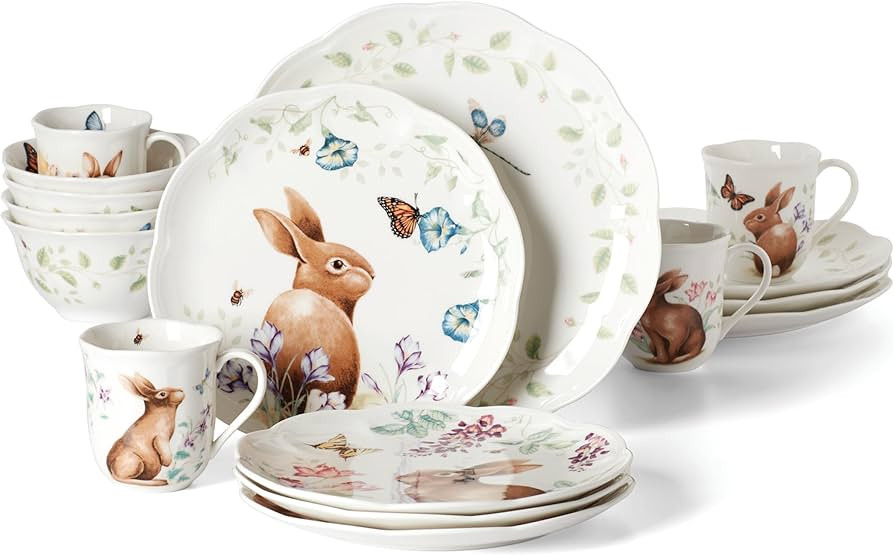 Lenox 894104 Butterfly Meadow Bunny, Multicolor, 16-Piece, 22.85 | Amazon (US)