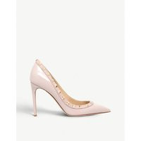 Valentino Rockstud 100 patent-leather courts, Women's, Size: EUR 35 / 2 UK WOMEN, Nude | Selfridges