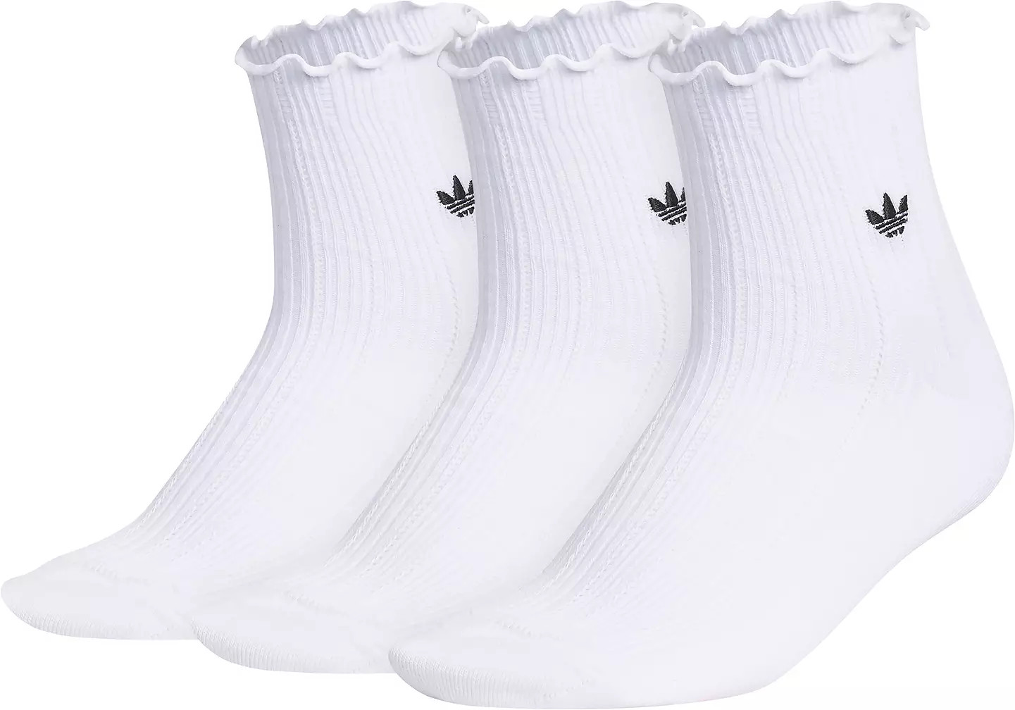 adidas Original's Ruffle Quarter Socks - 3 Pack | DICK'S Sporting Goods
