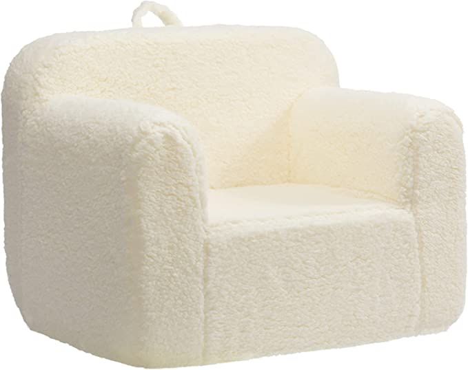 ALIMORDEN Kids Ultra-Soft Snuggle Foam Filled Armchair, Single Cuddly Sherpa Sofa for Boys and Gi... | Amazon (US)