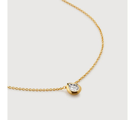 Pear Diamond Chain Necklace | Monica Vinader (Global)